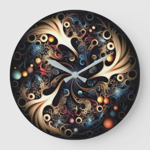 Mystic Vortex Cool Gold Acrylwand Clock Grote Klok