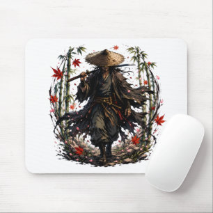 Mystic Wandering Ronin Mok Samurai-krijger in Ba Muismat