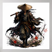 Mystic Wandering Ronin Mok | Samurai-krijger in Ba Poster (Voorkant)