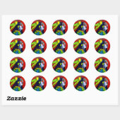 Mystic Warrior # 1 van Piliero Ronde Sticker (Vel)