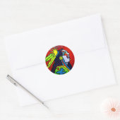 Mystic Warrior # 1 van Piliero Ronde Sticker (Envelop)