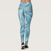 Mystic water schilderij blue color design leggings (Achterkant)