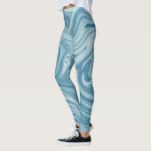 Mystic water schilderij blue color design leggings (Links)