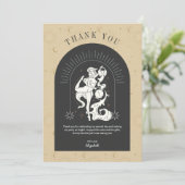 Mystic Waterman Zodiac Arch Dank je Kaart (Staand voorkant)