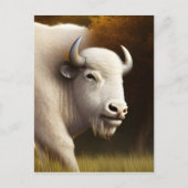 Mystic White Buffalo Digital Art Briefkaart (Voorkant)