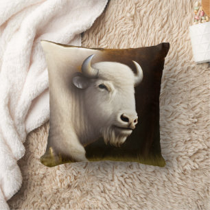 Mystic White Buffalo Digital Art Kussen