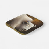 Mystic White Buffalo Digital Art Papieren Bordje (Gebogen)