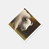 Mystic White Buffalo Digital Art Servet (Hoek)