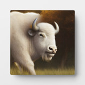 Mystic White Buffalo Digital Art Tabletop Fotoplaat (Voorkant)