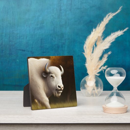 Mystic White Buffalo Digital Art Tabletop Fotoplaat (Insitu)