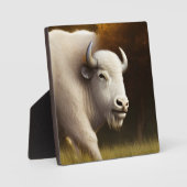 Mystic White Buffalo Digital Art Tabletop Fotoplaat (Voorkant)