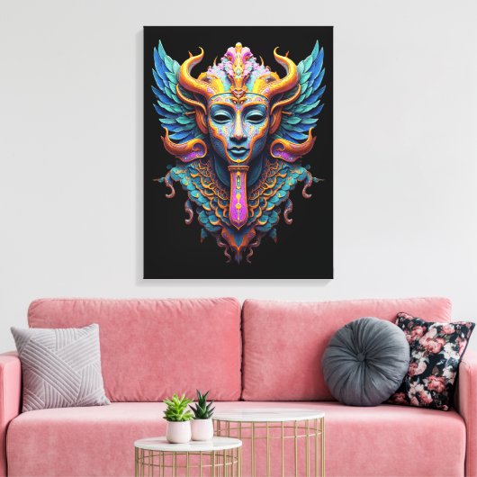 Mystic Winged Deity Canvas Afdruk (Insitu (Woonkamer))
