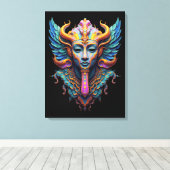 Mystic Winged Deity Canvas Afdruk (Insitu (Houten vloer))