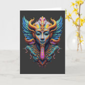 Mystic Winged Deity Kaart (Gele Bloem)