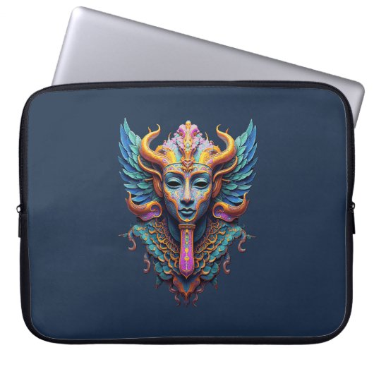 Mystic Winged Deity Laptop Sleeve (Voorkant)