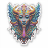 Mystic Winged Deity Sticker (Voorkant)