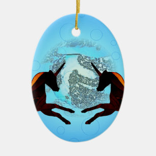 Mystic Winged Horse Unicorn Flying Pegasus 2 Keramisch Ornament