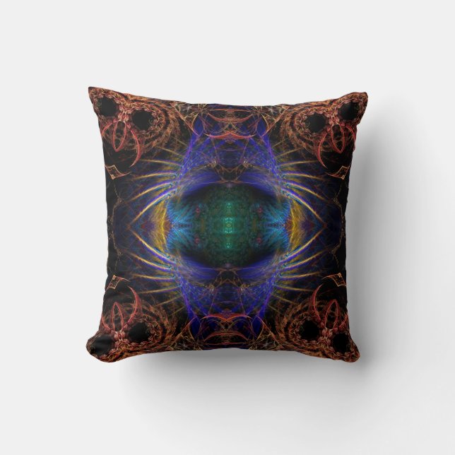 Mystic Wings Fractal Art Cushion Kussen (Voorkant)