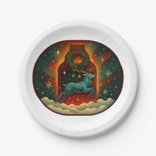 Mystic Winter Stag Papieren Bordje