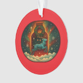 Mystic Winter Stag-Red Ornament (voorkant)