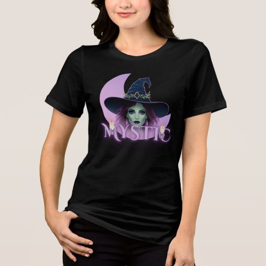 Mystic Witch - Enchanting Gothic Aesthetic Tri-Blend Shirt (Voorkant)