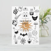 Mystic Witchcraft Halloween Party Kaart (Staand voorkant)