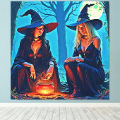 Mystic Witches Cauldron Spellbound Canvas Afdruk (Insitu (Houten vloer))
