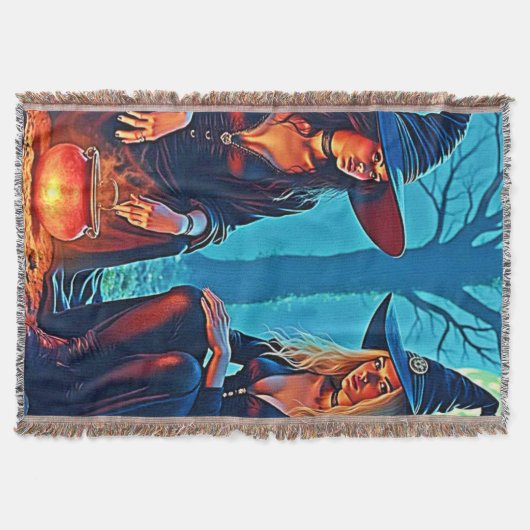 Mystic Witches Cauldron Spellbound Deken (Voorkant)