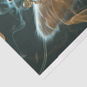 Mystic Witte Kat Dragen Kroon Decoupage Tissuepapier (Detail)