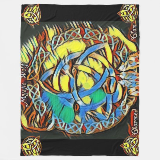 Mystic Wolf Charmed Clan Fleece Blanket Deken (Voorkant)