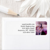 Mystic Wolf Howling bij de maan Etiket (Insitu)