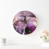 Mystic Wolf Howling bij de maan Grote Klok (Huis)