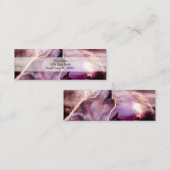 Mystic Wolf Howling bij de maan Mini Visitekaartje (Voorkant / Achterkant)