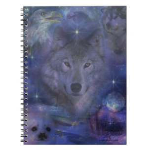 Mystic Wolf in het moonlicht Notitieboek
