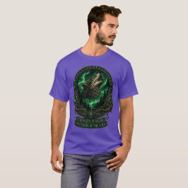 Mystic Wolf Norse Rune Celtic Fantasy Art T-shirt