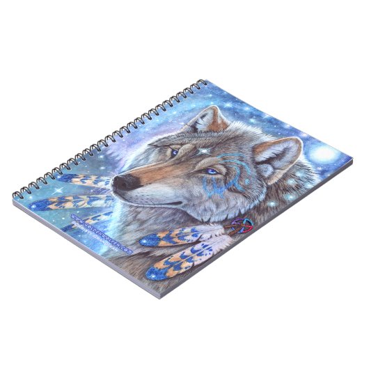 Mystic Wolf notebook Notitieboek (Linkerzijde)
