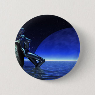 Mystic woman before blue moon ronde button 5,7 cm