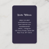 Mystic Woman Eye Dark Blue Gold Visitekaartje (Achterkant)