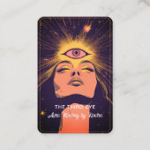 Mystic Woman Eye Dark Blue -Gold Visitekaartje (Voorkant)