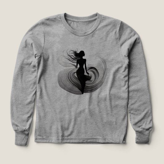 Mystic Woman in Motion – Elegant Silhouette (Voorkant)