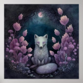 Mystic Woodland Arctic Fox | Fox Wall Print (Voorkant)