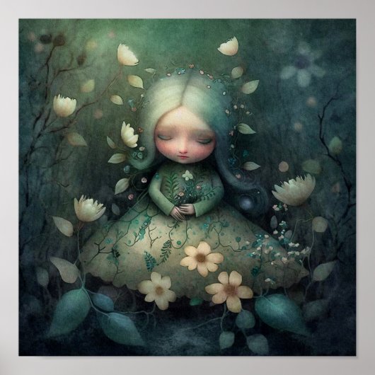 Mystic Woodland Fairy Goddess | Muurafdrukken Poster (Voorkant)