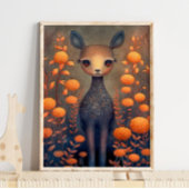 Mystic Woodland Fawn Deer | Duurmuurafdrukken Poster