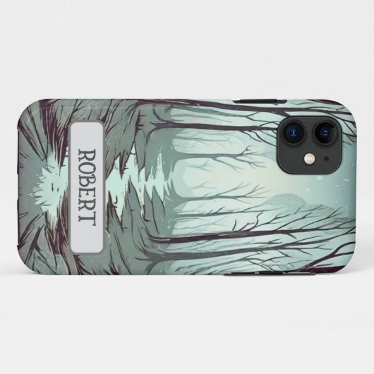 Mystic Woodland 's nachts gepersonaliseerd Case-Mate iPhone Case (Achterkant (horizontaal))
