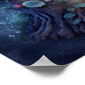 Mystic Woodland Tree Stump | Wandafdrukken Poster (Hoek)