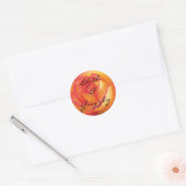 Mystic Yellow Rose Personalized Wedding Ronde Sticker (Envelop)