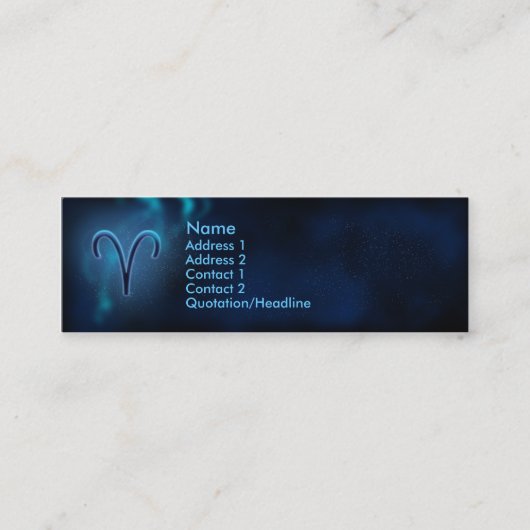 Mystic Zodiac - Aries Mini Visitekaartje (Voorkant)