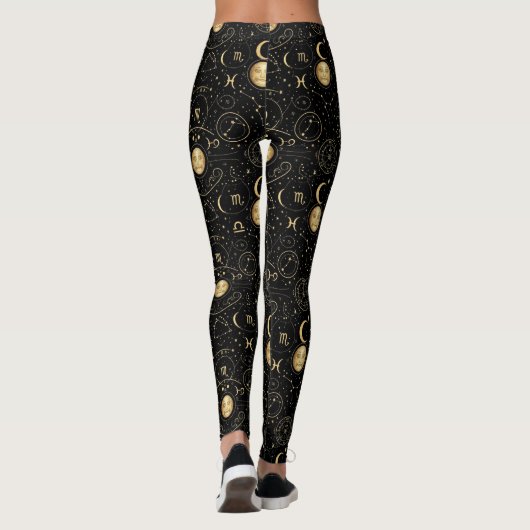 Mystic Zodiac Print Leggings (Achterkant)