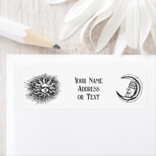 Mystic Zon en Maan Etiket (Insitu)