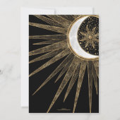 Mystic Zwart Goud Zon Maan Mandala Kaart (Achterkant)